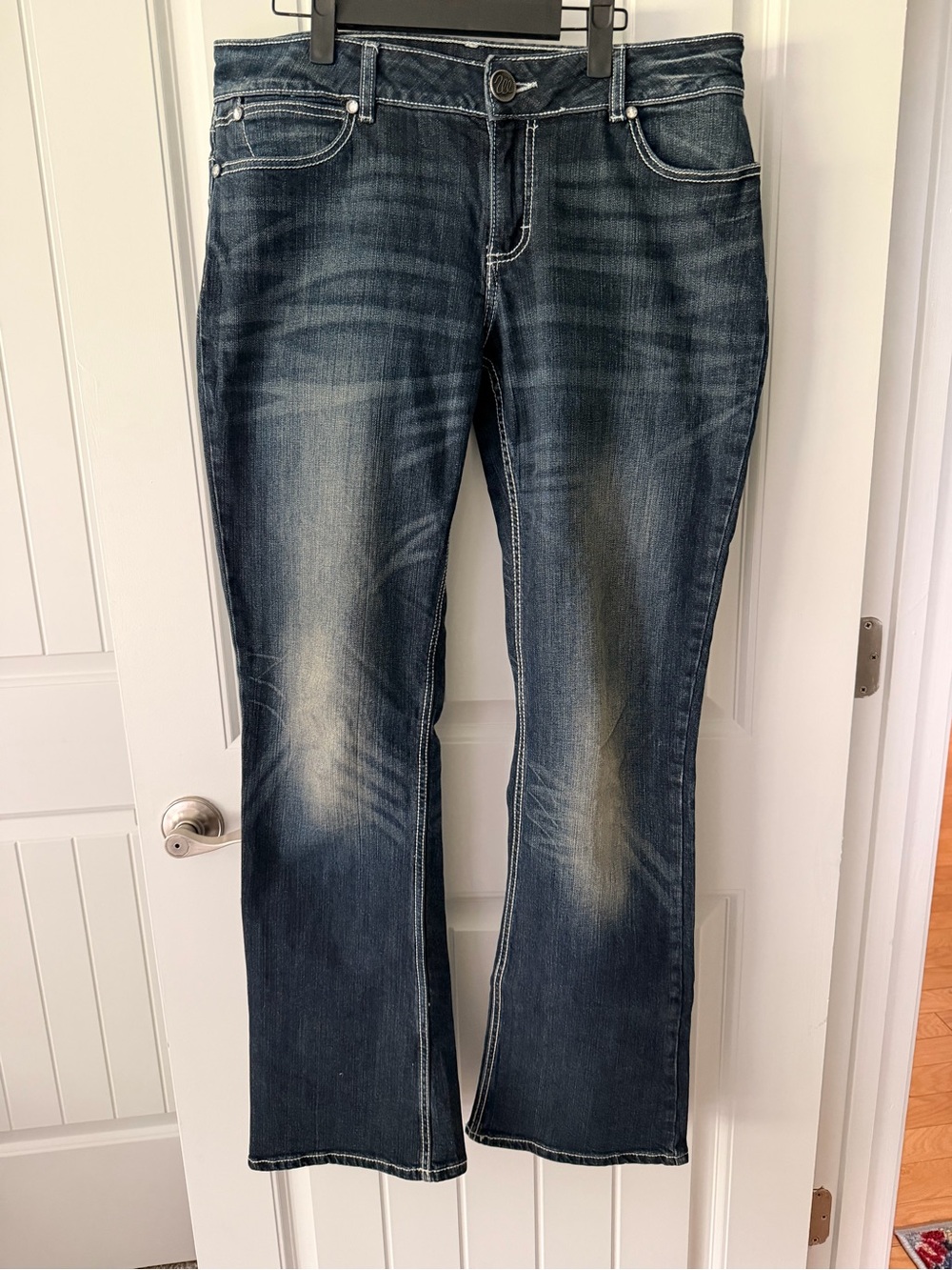 Women’s Wrangler Bootcut Jeans - Dark Blue Faded